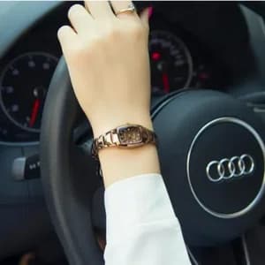 Stylish Luxury Coffee Rectangle Waterproof Ladies Watch - 30m Water Resistance - Luxury Watches For Women