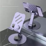 Metal Aluminum Alloy Rotary Phone Holder Folding Desktop Portable Tablet Bracket