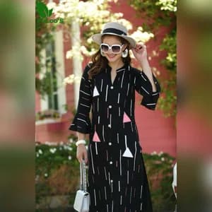 FuLoo Lavish Studio Unbeatable Kurti for Women In Black