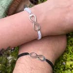 2Pcs 8 Words Infinity Love Couple Bracelets For Women Men Handmade Braided Rope Chain Charm Matching Bracelet Friendship Jewelry