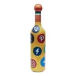 Social Media Printed Handmade Craft Bottle For Decoration
