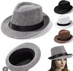 Unisex Breathable Linen Fedora Hat for Men & Women – Summer Sun Protection Panama Cap, Retro Jazz Style Trilby Hat with Ribbon Band