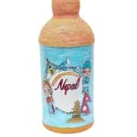 Nepal Printed Handmade Craft Bottle With Light Lamp