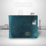 Hammonds Flycatcher Croco Blue Genuine Leather Wallet For Men