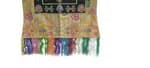 Tibetan Mahakala Embroidered Banner, Silk Brocade & Cotton Wall Hanging