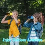 Kids 6x30 Miniature Toy Binoculars - Colorful Plastic Educational Pocket Telescope & Outdoor Exploration Toy Gift for Boys, Girls & Toddlers