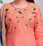 Rani Pink Rayon Straight Printed Kurti With Pant And Dupatta