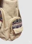 Handmade Hemp & Cotton Sustainable Backpack - Unisex Beige & Multi-Color Daypack - 7 Compartments - Made in Nepal