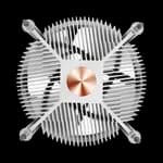 i70C LED Fan for LGA 115x, Copper Contact Point, Aluminum Design