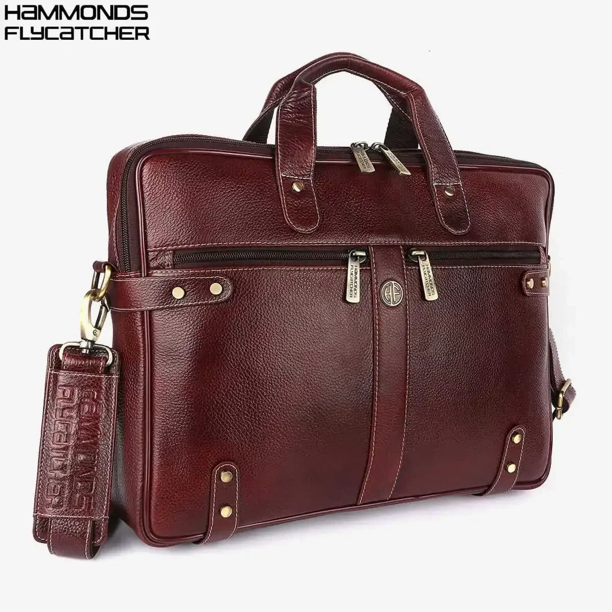Hammonds Flycatcher Genuine Leather Laptop Bag 152 BRN