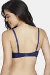 Zivame Padded Non Wired 3/4th Coverage T-Shirt Bra-Blue Ribbon