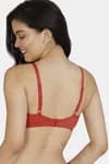 Zivame Double Layered Non Wired 3/4th Coverage Super Support Bra - Dusty Cedar