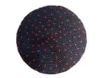Navy Blue 100 Cm x 100 Cm Round Felt Ball Carpet For Home/Office