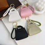 PU Leather Mini Bag Keyring Kawaii Handheld Coin Purse & Lipstick Pouch