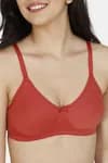 Zivame Double Layered Non Wired 3/4th Coverage Super Support Bra - Dusty Cedar