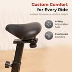 Exercise Spin Bike | Red/Black Seat Adjustable Exercise Spin Bike With Tension Adjustable | Lcd Display Spin Exercise Bike 100KG