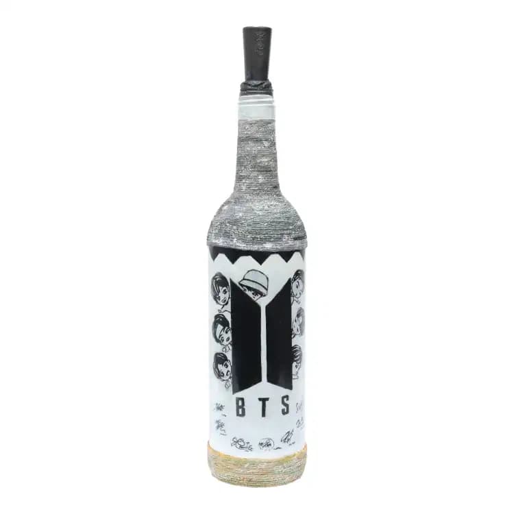 BTS Printed Handmade Craft Bottle With Light Lamp