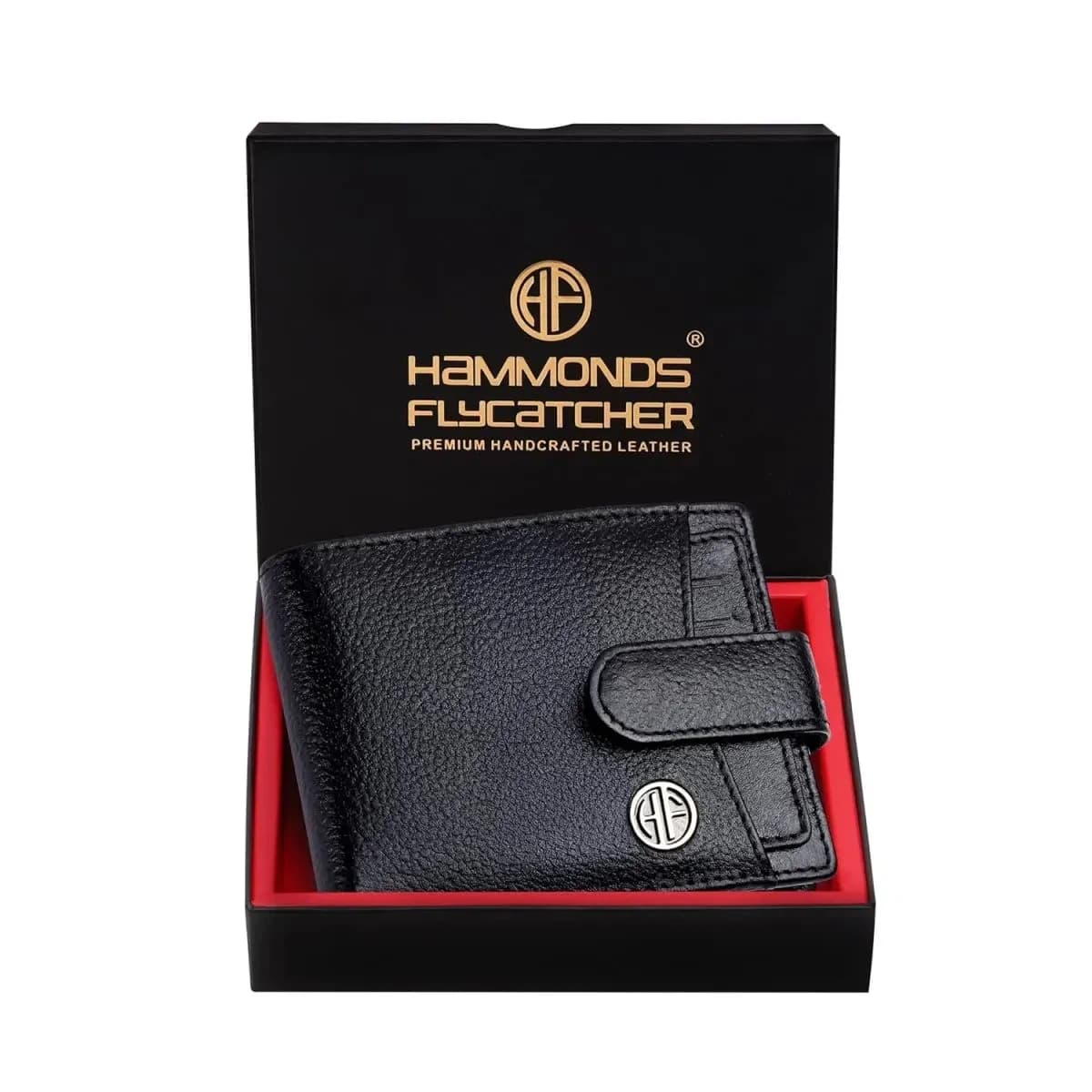 Hammonds Flycatcher RFID Protected Genuine Leather Black Wallet For Men - HF 502 BLK | Black Leather Wallet For Men