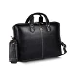 Hammonds Flycatcher Black Genuine Leather Bag For 13 inch Laptop
