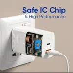 Elephu ep-65U| Super-Fast Charger| Dual Port (Type C and USB) | Type C To C Fast Cable Included|