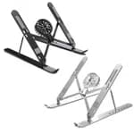 Foldable Portable Laptop Stand With FanFoldable Portable Metal Laptop Stand With Detachable Fan