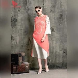FuLoo's Magic Dress Heavy Georgette With Embroidery #1243