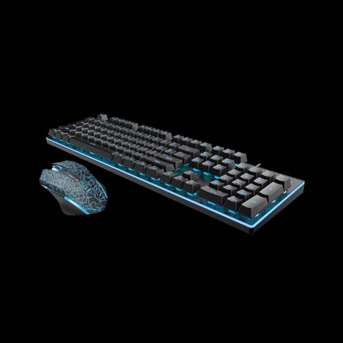 RAPOO V100S US-Black Backlit Gaming Keyboard & Optical Gaming Mouse