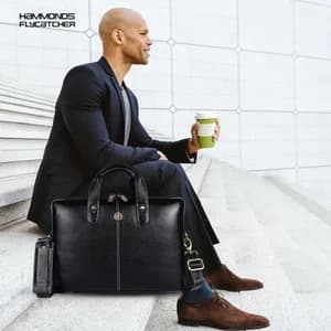 Hammonds Flycatcher Black Genuine Leather Bag For 13 inch Laptop