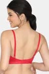 Zivame Padded Non Wired 3/4th Coverage T-Shirt Bra - Lipstick Red