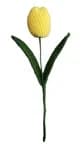 Crochet 4 Differnt Colour Tulip Flower with Fine Leaf -4Pcs