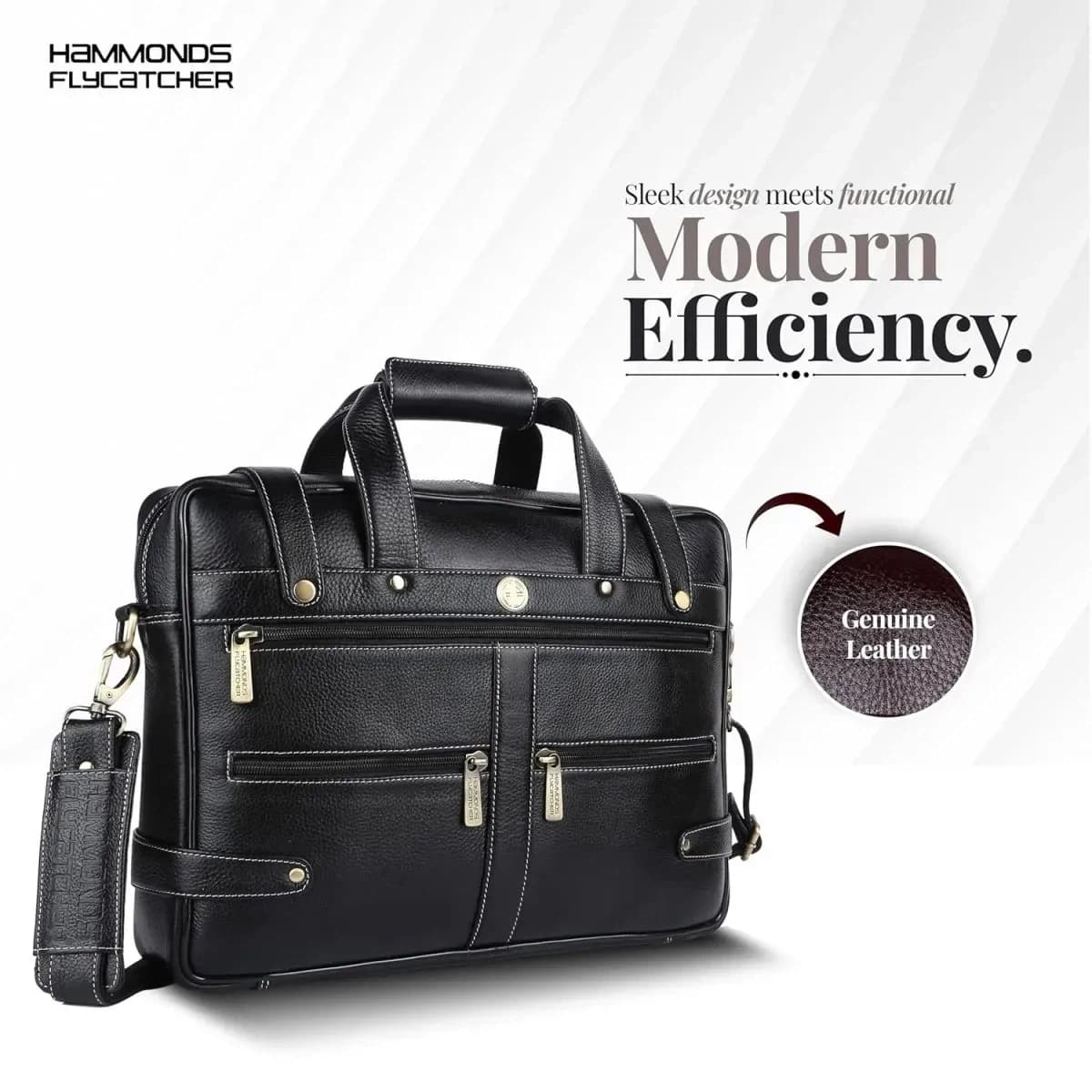 Hammonds Flycatcher Black Genuine Leather Bag For Men
