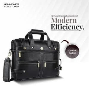 Hammonds Flycatcher Black Genuine Leather Bag For Men
