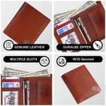 Hammonds Flycatcher RFID Protected Tan NDM Leather Wallet For Men (HF 514 MS)