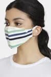 Zivame Reusable 2 Layer Printed Knit Cotton Antiviral Face Mask (Pack of 2) For Women - Navy Green Strp