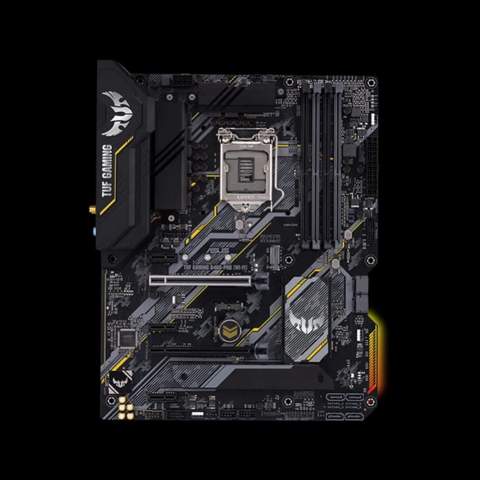 ASUS TUF GAMING B460-PRO (WI-FI), Intel B460 (LGA 1200) ATX gaming motherboard with dual M.2, 8 power stages, Intel? WiFi 6, HDMI, DisplayPort, SATA 6Gbps, USB 3.2 Gen 2 port, and Aura Sync RGB Lighting