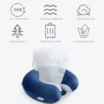 U-Shaped Memory Foam Travel Pillow | Soft Ergonomic Neck Support Cushion for Airplane, Car & Office