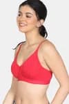 Zivame Padded Non Wired 3/4th Coverage T-Shirt Bra - Lipstick Red
