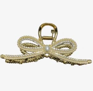 Golden Hair Clip With pearl1-PCs