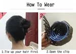 Synthetic Claw Clip Hair Bun Extension – Messy Chignon Hairpiece for Women & Girls