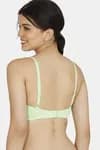 Zivame Modern Grounds Padded Non Wired 3/4th Coverage T-Shirt Bra - Green