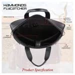 Hammonds Flycatcher Genuine Leather Black 15.6 Inch Laptop Bag 152 BLK