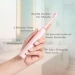 X-3 Sonic Electric Rechargeable Toothbrush for Adults with 3 Extra Brush Heads & 6 Operating Modes