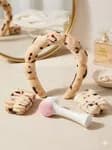 3Pcs Pink Leopard Print Spa Headband and Wristband Set - Puffy Sponge Makeup Hairband & Water Absorbent Wrist Washbands Skincare Combo Pack for Women & Girls