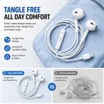 Elephu TuneZ 1010 Earphones| Type Lightning/Iphone | 3 button controller with MIC| Hi-Res audio| Deep Bass| Stereo sound