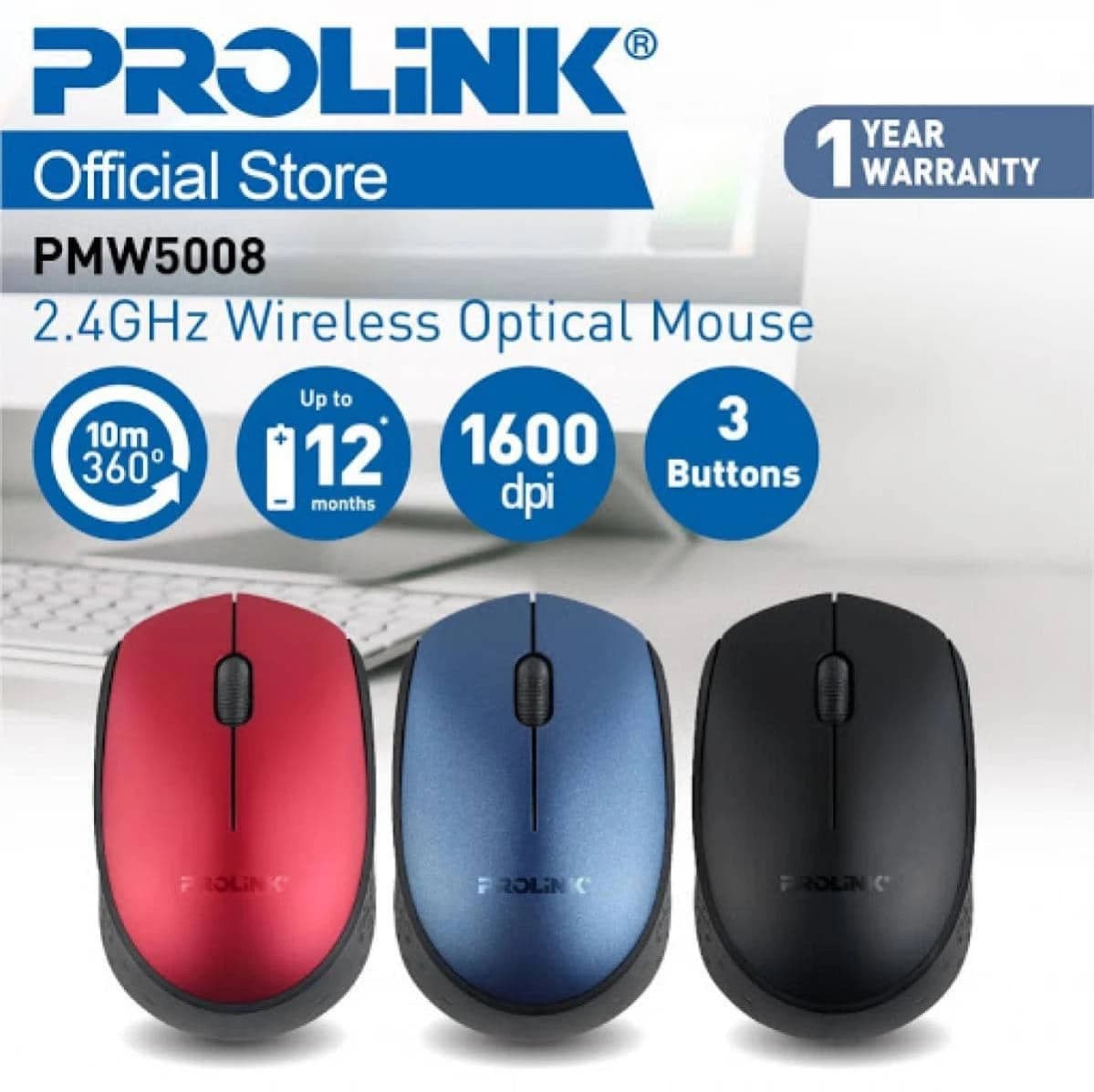 Prolink Wireless Optical Mouse - PMW5008