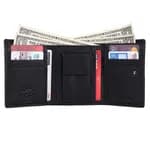 Hammonds Flycatcher Genuine Leather Black Trifold Wallet For Men - Men's Leather Wallet | Purse For Men |