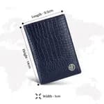 Hammonds Flycatcher Croco Blue Passport Holder