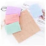 5 Pieces High Density Coral Fleece Very Soft Handkerchief Multicolor