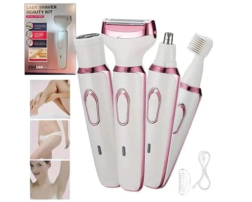 4-in-1 Electric Women\'s Shaver – USB Rechargeable Hair Remover for Eyebrow, Nose, & Body