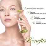 Natural Green Jade Facial Roller & Gua Sha Set – 2-in-1 Skin Rejuvenation Kit